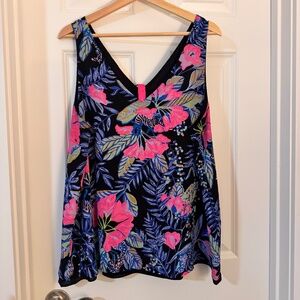 Lilly Pulitzer EUC Florin reversible top sz XL in Onyx Earned Stripes